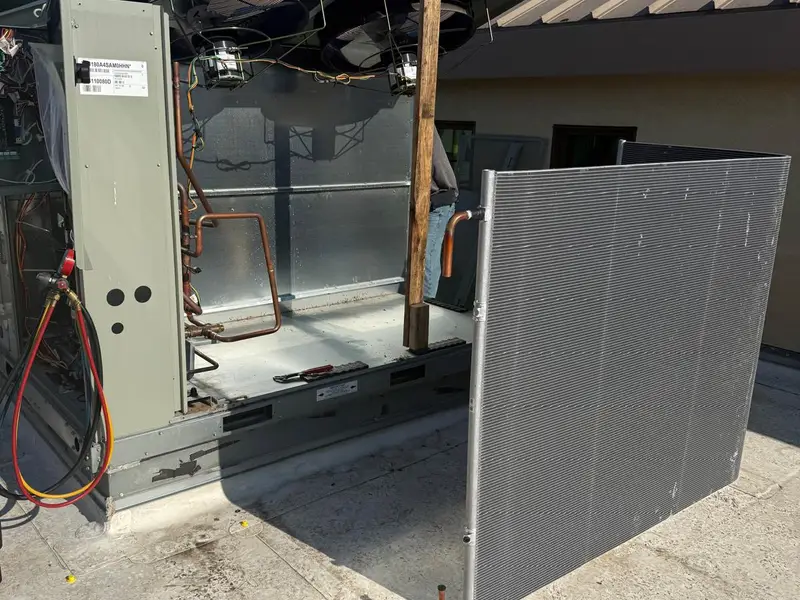 New indoor air handler installed